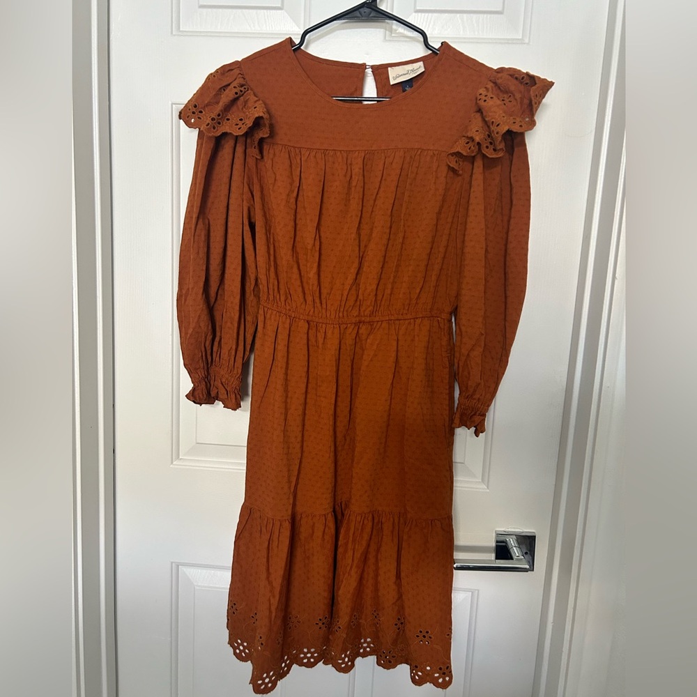 Burnt Orange Women’s Small Long Sleeve Dresss